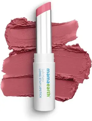 Mamaearth Soft Matte Long Stay Lipsticks with Jojoba Oil & Vitamin E for 12 Hour Long Stay - 04 Berry Nude - 3.5 g