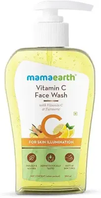 14. Mamaearth Vitamin C Face Wash for Women & Men 250ml- Toxin-Free & Oil-Free Face Wash for Acne-Prone