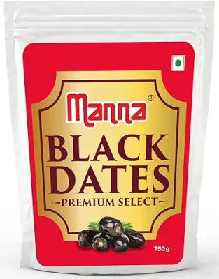 1. Manna Black Dates 750g Khajur Khajoor Fresh 100% Natural