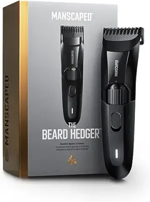 1. MANSCAPED The Beard HedgerTM Premium Men's Beard Trimmer, 20 Length Adjustable Blade Wheel, Stainless Steel T-Blade for Precision Facial Hair Trimming, Cordless Waterproof Wet/Dry Clipper