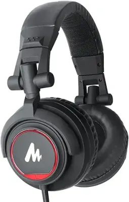 14. MAONO AU-MH501 Over-Ear Wired Studio Headphones, Stereo Monitor Closed Back Headsets with 50mm Driver and Lightweight Foldable Design for Gaming, Singing, Microphone Recording, Mobile, PC (Black)