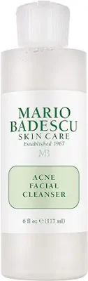 13. Mario Badescu Acne Facial Cleanser for Combination & Oily Skin, Oil-Free Face Wash with Salicylic Acid & Aloe Vera, Deep Pore Clean, 6 Fl Oz (Pack of 1)