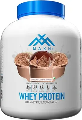 11. MAX N Whey Protein Concentrate/Isolate - Flavoured Powder for Muscle Growth (Chocolate Ice cream, 2.27 kg)
