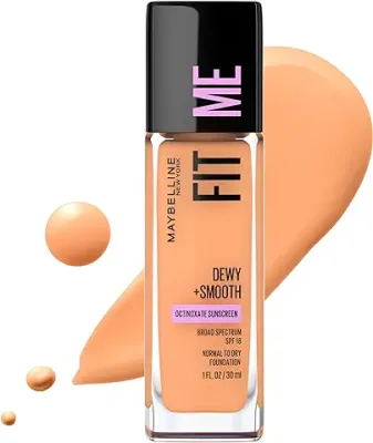 12. Maybelline Fit Me Dewy + Smooth Liquid Foundation Makeup
