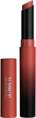 Maybelline New York Lipstick, Matte Finish, Bold Colour, Enriched With Jojoba Oil, Color Sensational Ultimattes, 899 More Rust, 1.7 g