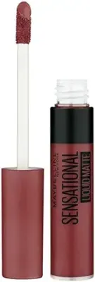 2. Maybelline New York Lipstick, Matte Finish, Non-Sticky and Non-Drying, Sensational Liquid Matte, 21 Nude Nuance, 7ml