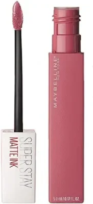 Maybelline New York Liquid Matte Lipstick, Long Lasting, 16hr Wear, Superstay Matte Ink, 15 Lover, 5ml