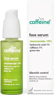 10. mcaffeine 10% Niacinamide Face Serum for Acne Prone Skin & Oily Skin | With Goodness of Hyaluronic Acid & Green Tea | For Men & Women | Ideal For Monsoon Season | 30ml