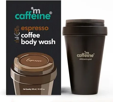 11. mCaffeine Exfoliating Espresso Coffee Body Wash with Natural AHA