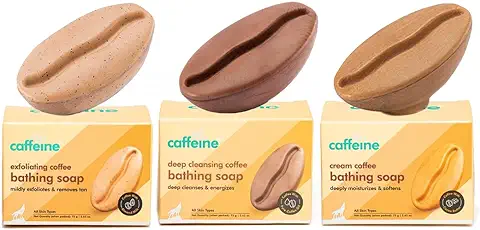 14. mcaffeine Pack of 3 Coffee Bath Soaps