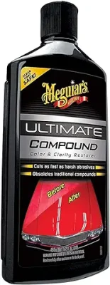 13. Meguiar's Ultimate Car Compound | Removes swirl marks & scratches with restoring color & clarity | 450ml (pack of 1)