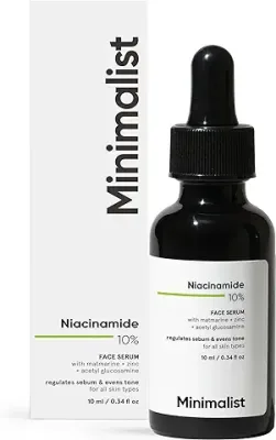 3. Minimalist 10% Niacinamide Face Serum for Acne Marks, Blemishes & Oil Balancing with Zinc | Skin Clarifying Anti Acne Serum for Oily & Acne Prone Skin | 30ml
