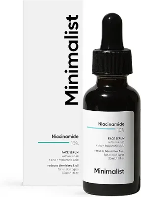1. Minimalist 10% Niacinamide Face Serum for Acne Marks, Blemishes & Oil Balancing with Zinc | Skin Clarifying Anti Acne Serum for Oily & Acne Prone Skin | 30ml