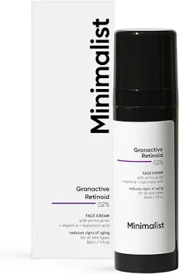 6. Minimalist 2% Retinoid Anti Ageing Night Cream for Wrinkles & Fine Lines