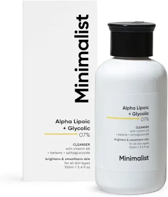 10. Minimalist 7% ALA & AHA Brightening Face Wash with Vitamin B5 For Hydration