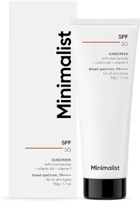 4. Minimalist Sunscreen SPF 50 Lightweight with Multi-Vitamins | No White Cast | Broad Spectrum PA ++++ | For Women & Men | 50g