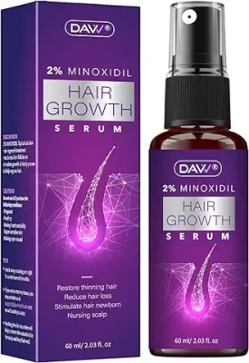 2. Minoxidil for Women Hair Growth Serum - 2% Minoxidil & Biotin for Stronger Thicker Longer Fuller Hair, Stop Thinning and Hair Loss, Hair Regrowth Treatment for Women, Women's Hair Growth Spray