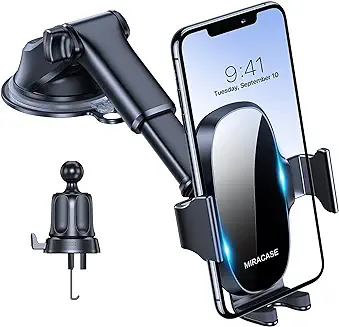 4. Miracase 3-in-1 Cell Phone Holder for Car