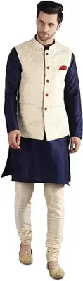 9. Modern Garments Men's Kurta Pyjama with Nehru/Modi Jacket