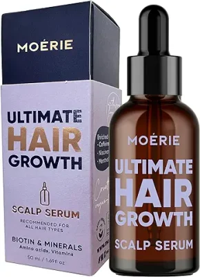 6. MOERIE Ultimate Hair Growth Serum for Natural Hair Regrowth & Thickening - Anti Thinning & Hair Loss Treatment for Women - Rapid Hair Growth Products - Scalp Oil Alternative - 1.69 fl oz / 50 ml