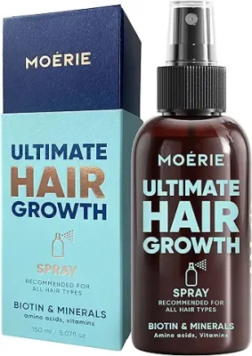 4. Moerie Ultimate Hair Growth Spray Designed to Strengthen & Stop Hair Loss - 100% Natural Serum for with over 100 Minerals, Vitamins & Amino acids - Fresh Scent - 5.07 Fl. Oz