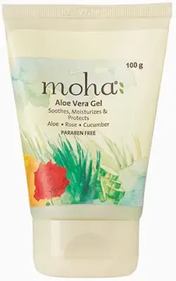 15. moha: Aloe Vera Gel Enriched With Rose & Cucumber For Face & Skin | Pure & Natural Face Gel Helps in Healing of Skin (100Gm Pack of 1)