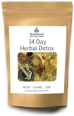 8. Mokshaum 14 Day Herbal Detox & Cleanse Powder for Weight Loss For Men & Women - 14 Day Program with Plant-Based Superfoods for Healthy Immune System Support|70 grams|Per Serving 5g