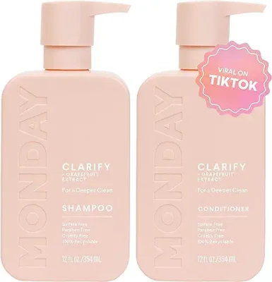 2. MONDAY HAIRCARE Clarify Shampoo and Conditioner Set 12oz for Oily Hair