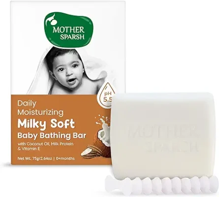 11. Mother Sparsh Milky Baby Bathing Soap Bar
