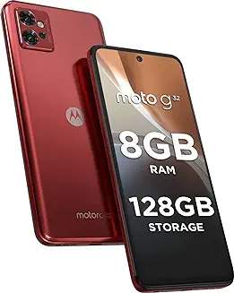 8. Motorola G32 (8GB, 128GB) (Satin Maroon)