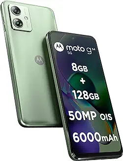 2. Motorola G54 5G (Mint Green, 8GB RAM, 128GB Storage) | MediaTek Dimensity 7020 | 6000mAh Battery with 30W Turbocharging | 50 MP OIS Camera with UltraPixel Technology | IP52 Water-Repellent Design