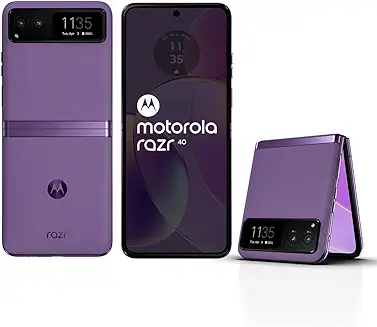 4. Motorola razr 40 (Summer Lilac, 8GB RAM, 256GB Storage) | External AMOLED Display | 6.9" AMOLED 144Hz Display | 64MP Main Camera | Android 13