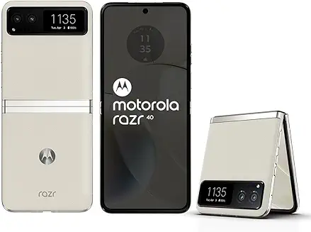 12. Motorola razr 40 (Vanilla Cream, 8GB RAM, 256GB Storage) | External AMOLED Display | 6.9" AMOLED 144Hz Display | 64MP Main Camera | Android 13