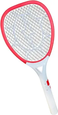 Mr. Right Mosquito Racket (CE Certified) Mosquito Bat Rechargeable with Bright LED | Made in India with 6 Months Warranty (Red)