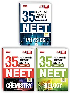 2. MTG 35 Years NEET Previous Year Solved Question Papers with NEET Chapterwise Topicwise Solutions - NEET 2023 Preparation Books, Set of 3 Books NTA Neet 35 Years Questions, Physics Chemistry Biology