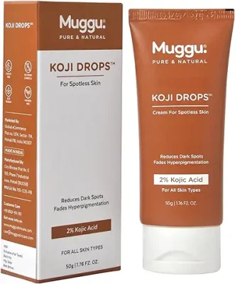 13. Muggu Skincare Koji Drops Cream for Dark Body Parts Like Neck