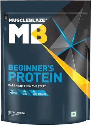 11. MuscleBlaze Beginner's Whey Protein (Chocolate, 1 kg / 2.2 lb) No Added Sugar, Faster Muscle Recovery & Improved Strength