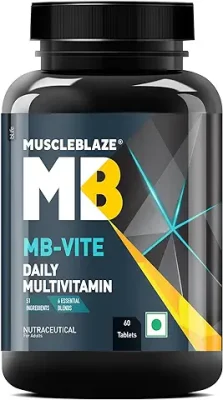 2. MuscleBlaze MB-Vite Daily Multivitamin with 51 Ingredients and 6 Essential Blends