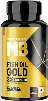6. MuscleBlaze Omega 3 Fish Oil Gold