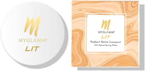 14. MyGlamm Radiant Matte Compact Powder-Snatched- 9gm