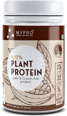 2. Mypro Sport Nutrition Plant Protein Powder Pea Protein Isolate & Brown Rice Vegan Protein Powder-500 Gm- Chocolate Flavour