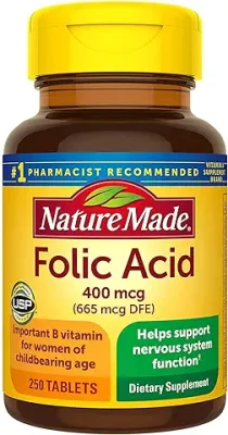 8. Nature Made Folic Acid 400 mcg (2 pack)