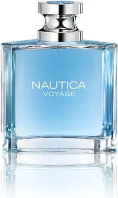 3. Nautica Voyage Eau De Toilette for Men - Fresh, Romantic, Fruity Scent Woody, Aquatic Notes of Apple, Water Lotus, Cedarwood, and Musk Ideal Day Wear 3.3 Fl Oz