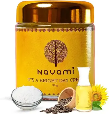 11. Navami It's a Bright Day Cream - 50 gms, Day Cream for Glowing Skin, Tan Removal, Moisturizing, Clear Complexion | Vitamin B5 & Kojic Acid | Daily Use Natural Face Cream for Women & Men