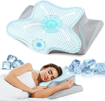 7. Neck Pillow Cervical Memory Foam Pillows for Pain Relief Sleeping