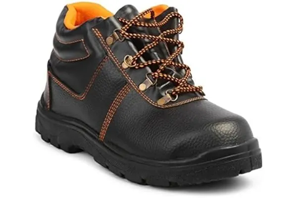 4. NEOSAFE Spark A5005 PVC Labour Safety Shoes (9, Black)