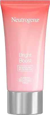 12. Neutrogena Bright Boost Resurfacing Facial Exfoliator with Glycolic and Mandelic AHAs Gentle Skin Resurfacing Face Cleanser for Bright Smooth Skin, Micro Polish, 2.6 Fl Oz