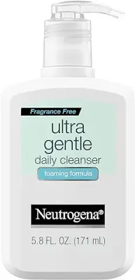 4. Neutrogena Fragrance Free Ultra Gentle Foaming Daily Cleanser, Hydrating Face Wash for Sensitive Skin, Removes Makeup & Gently Cleanses Without Over Drying, Hypoallergenic, 5.8 fl. oz