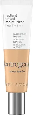6. Neutrogena Healthy Skin Radiant Tinted Facial Moisturizer with Broad Spectrum SPF 30 Sunscreen Vitamins A