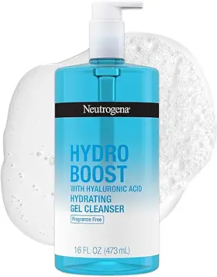 14. Neutrogena Hydro Boost Fragrance Free Hydrating Gel Facial Cleanser with Hyaluronic Acid